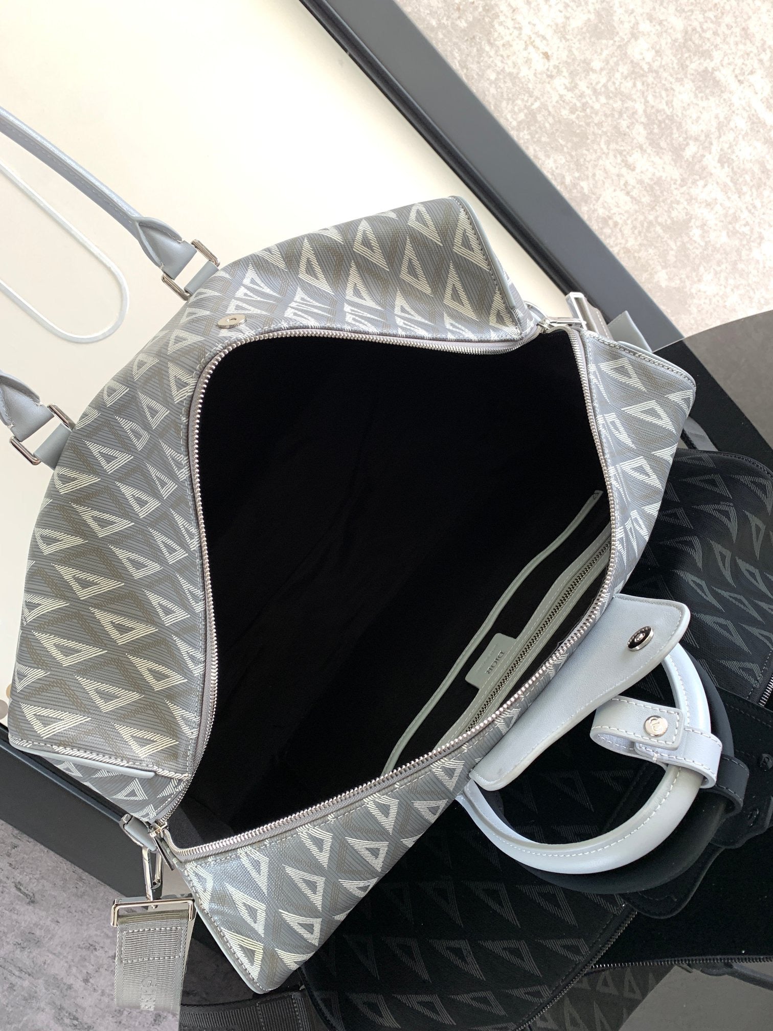 Grey and black Bag