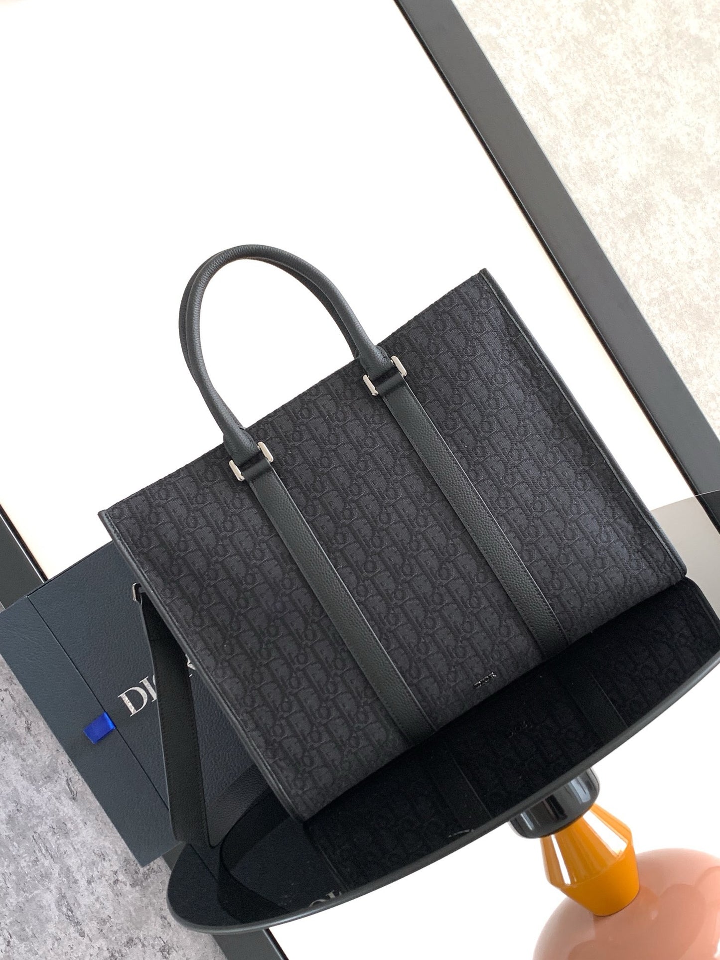 Apricot and Black Bag