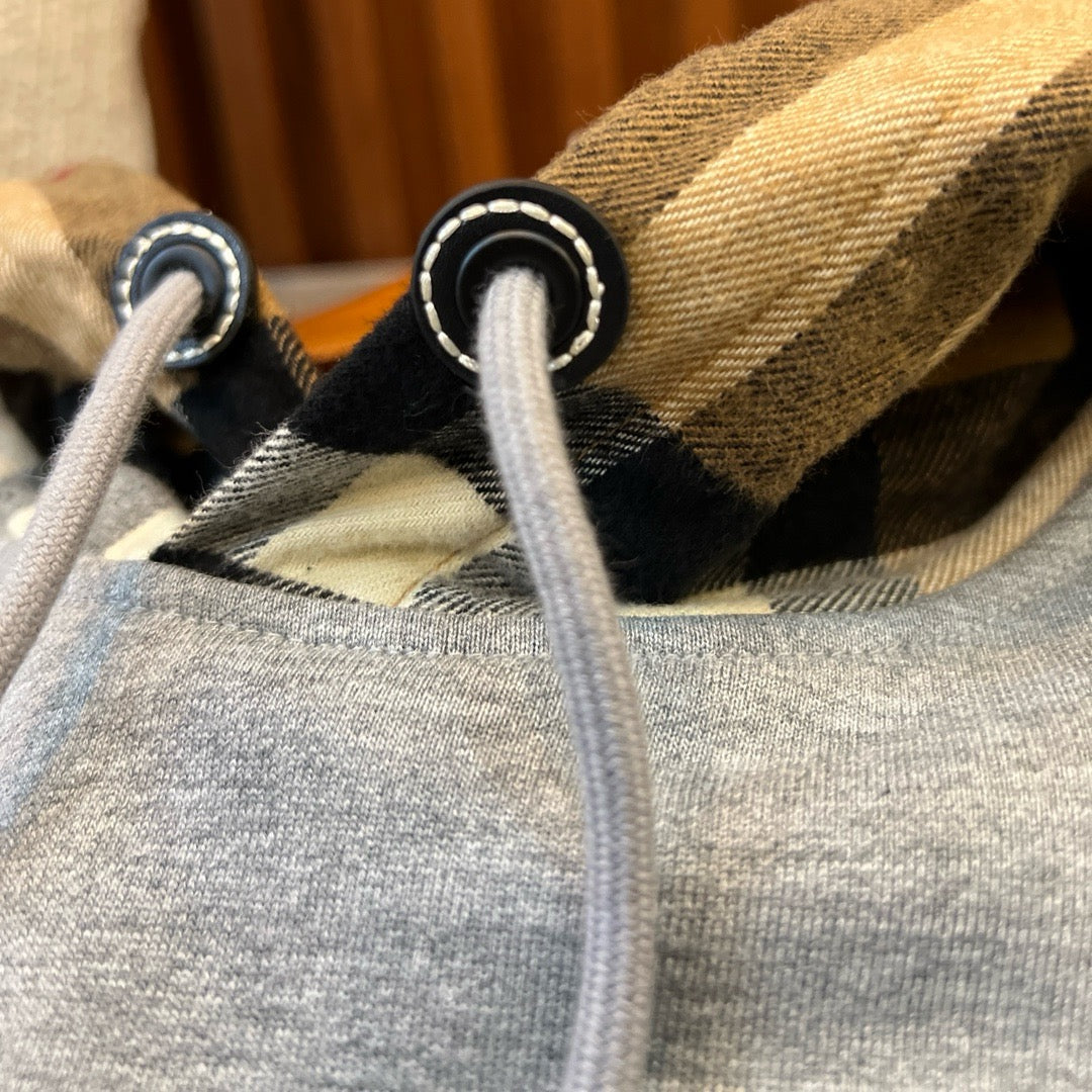 Black, Grey, Blue and Khaki Hoodie