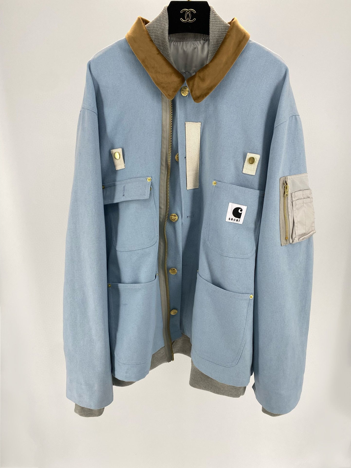 Black, Khaki and Light blue Jacket