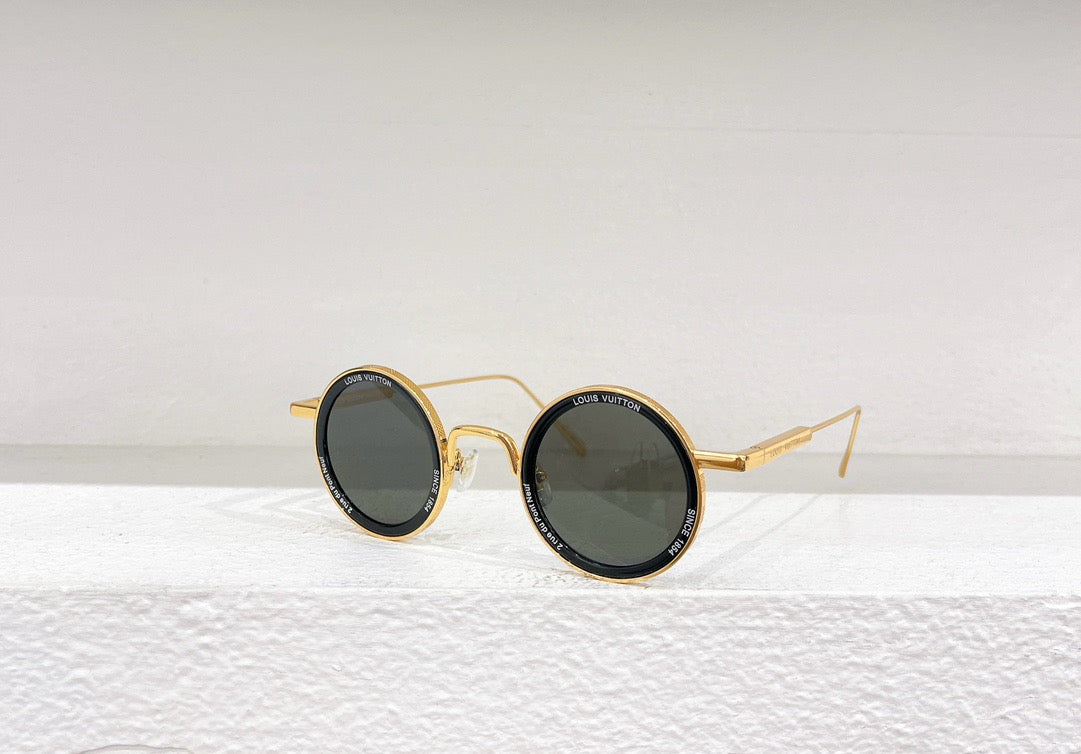 Gold,Brown and Black Sunglass