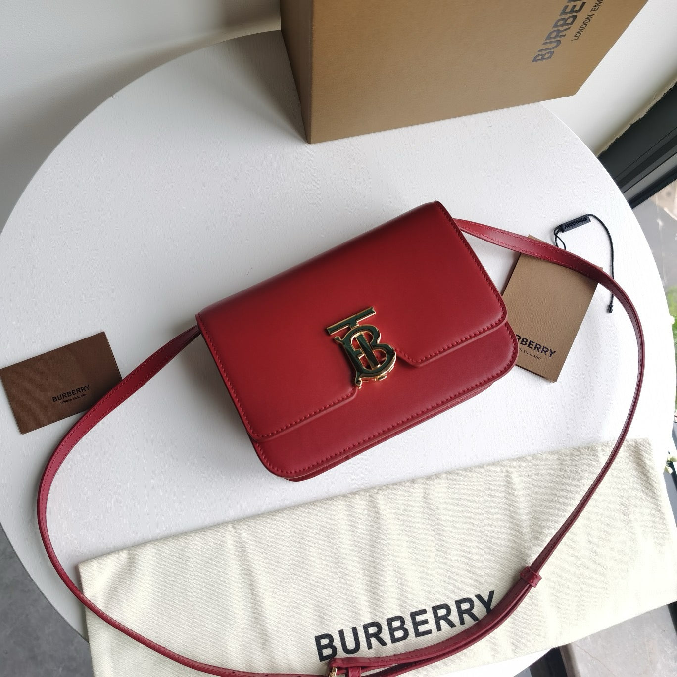 Brown,Red and Black Bag