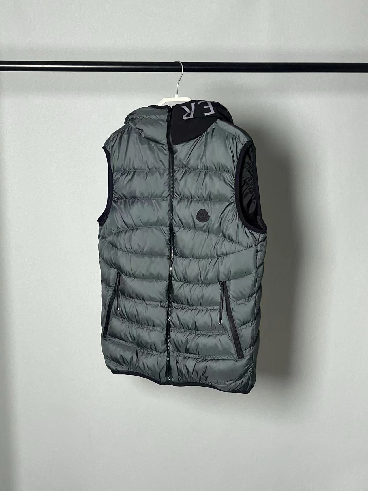 Grey black and Black Vest