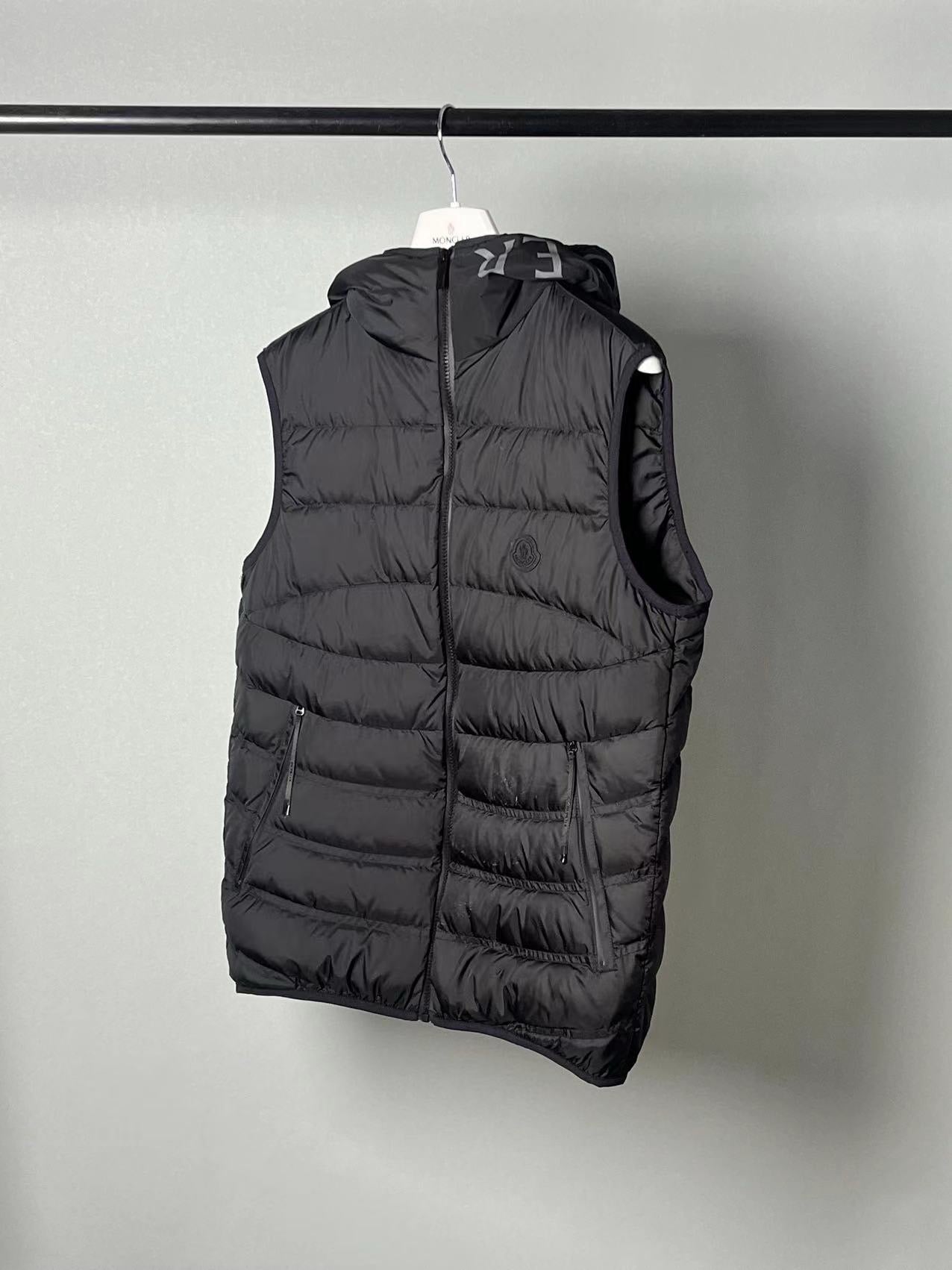 Grey black and Black Vest