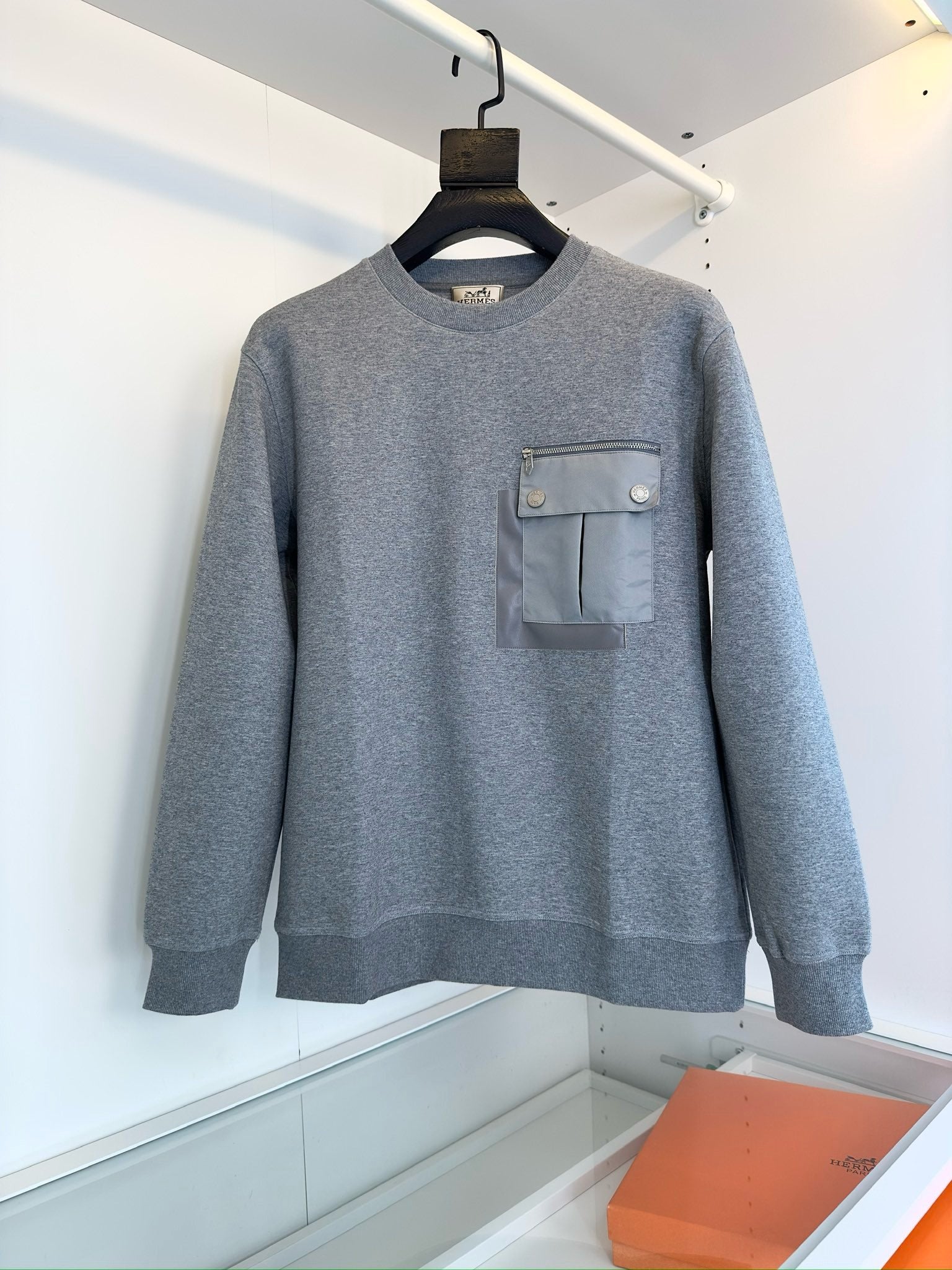 Black, Khaki and Grey Sweatshirt