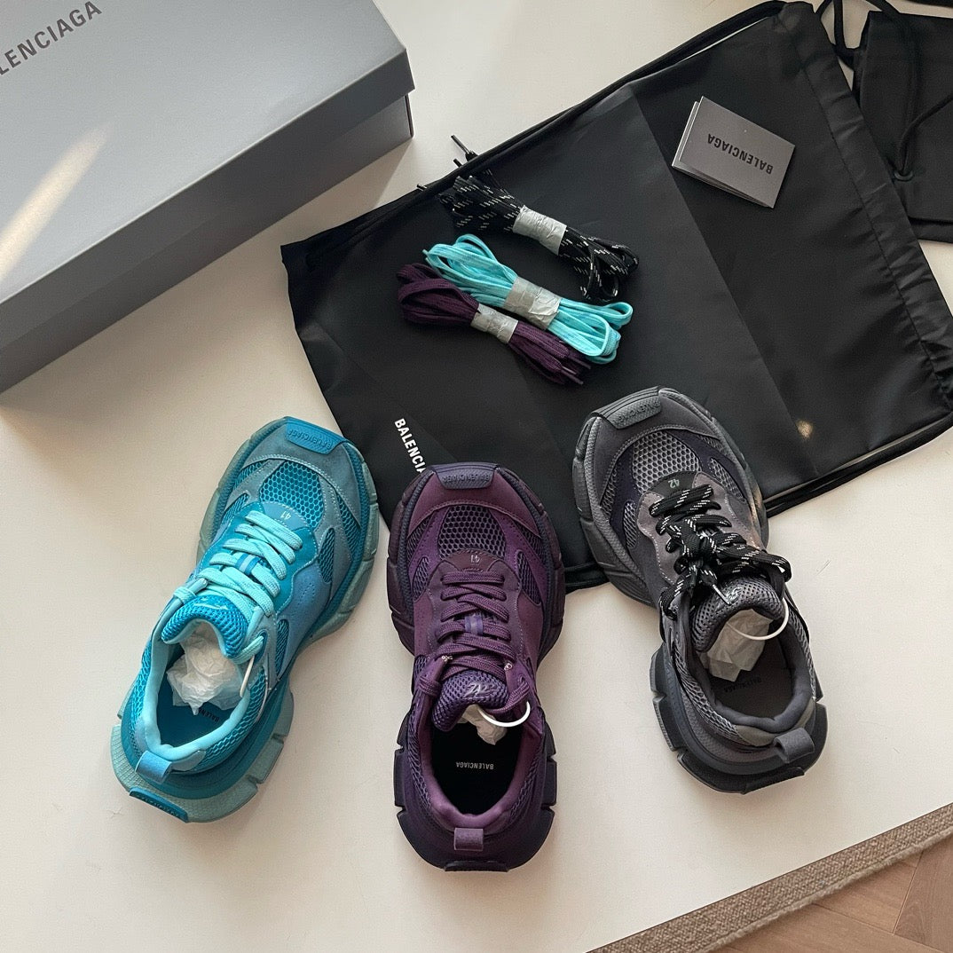 Sky blue, Purple and Black  Shoes