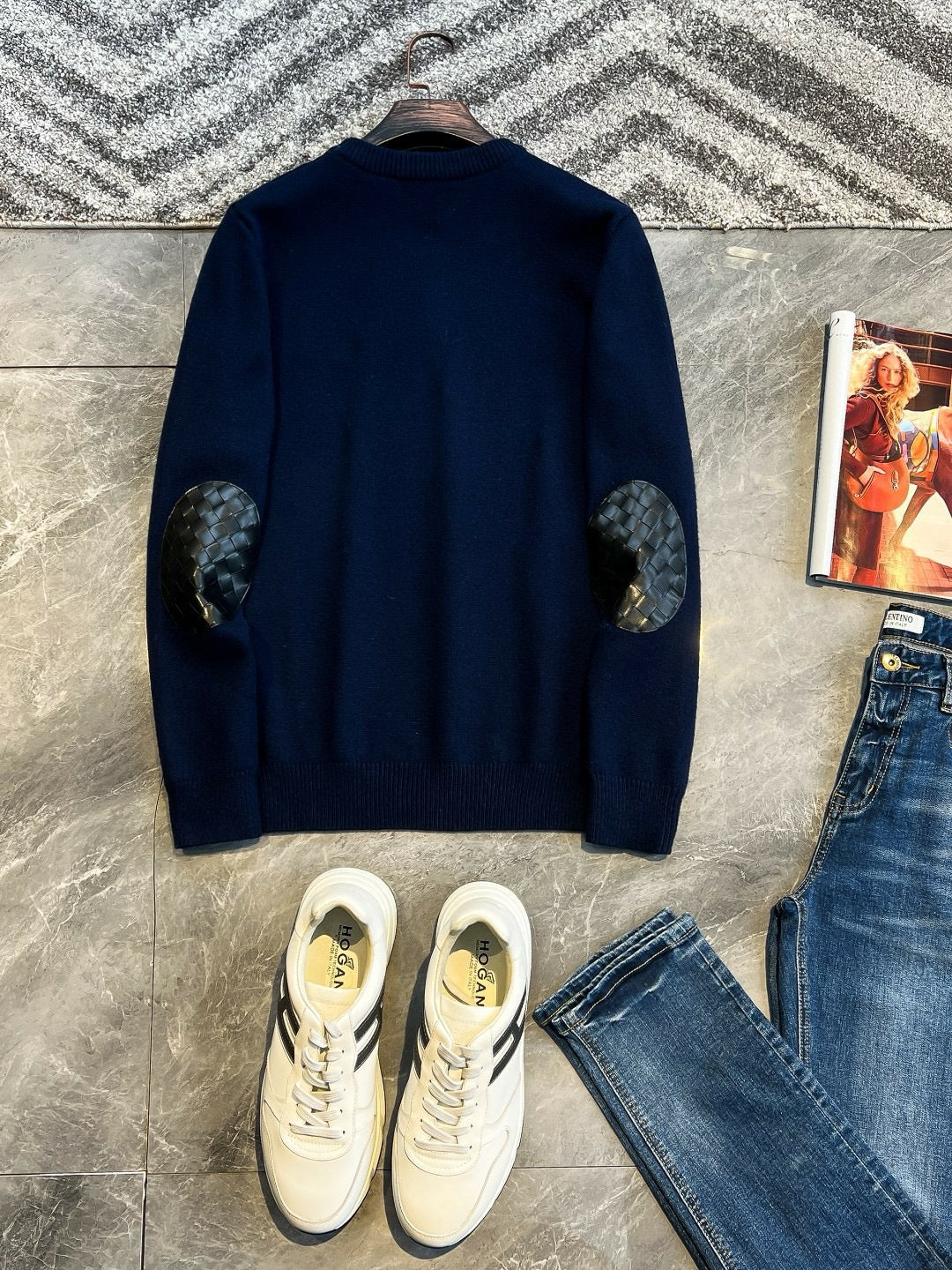 Blue and Khaki Sweatshirt