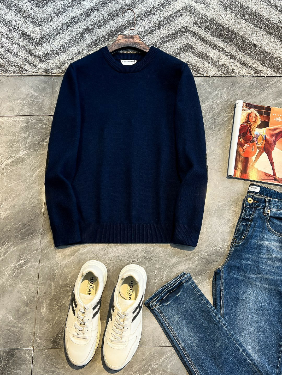 Blue and Khaki Sweatshirt