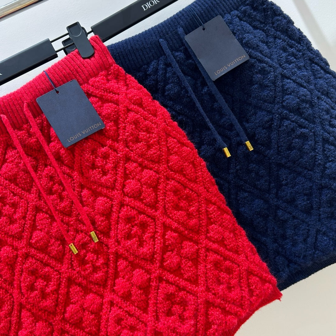 Red and Dark Blue Short