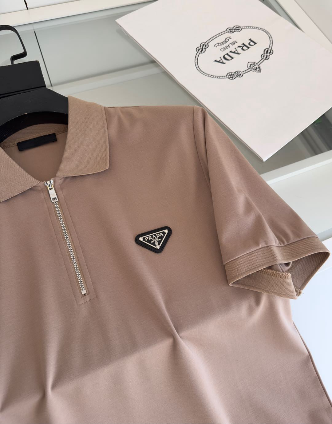 Black and Khaki Polo