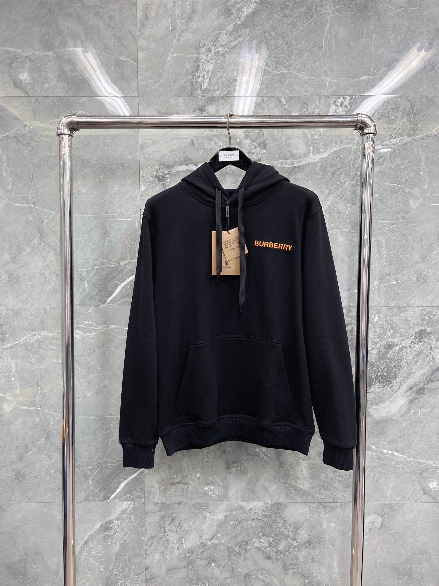 Black, Dark blue and Orange Hoodie