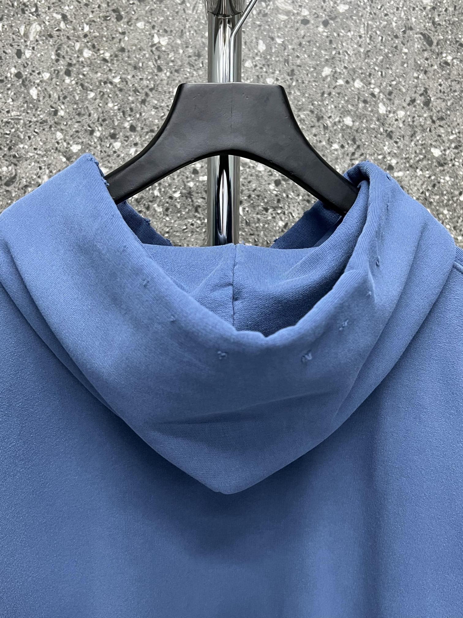 White and Blue Hoodie