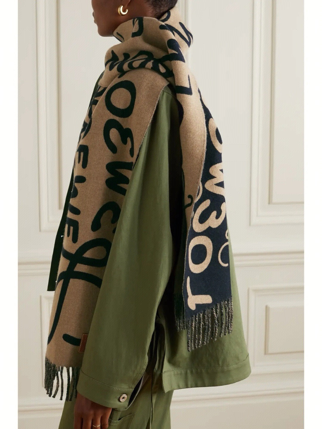 Black Khaki Scarf