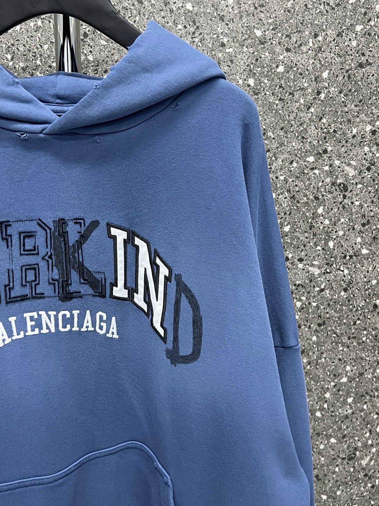 White and Blue Hoodie