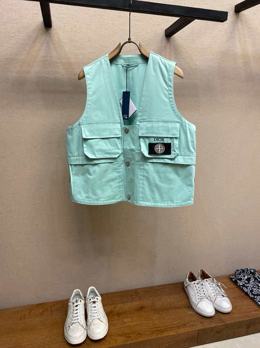 Sky blue and Pink Vest