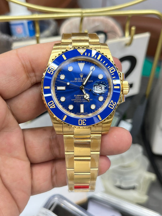 Gold blue Watch