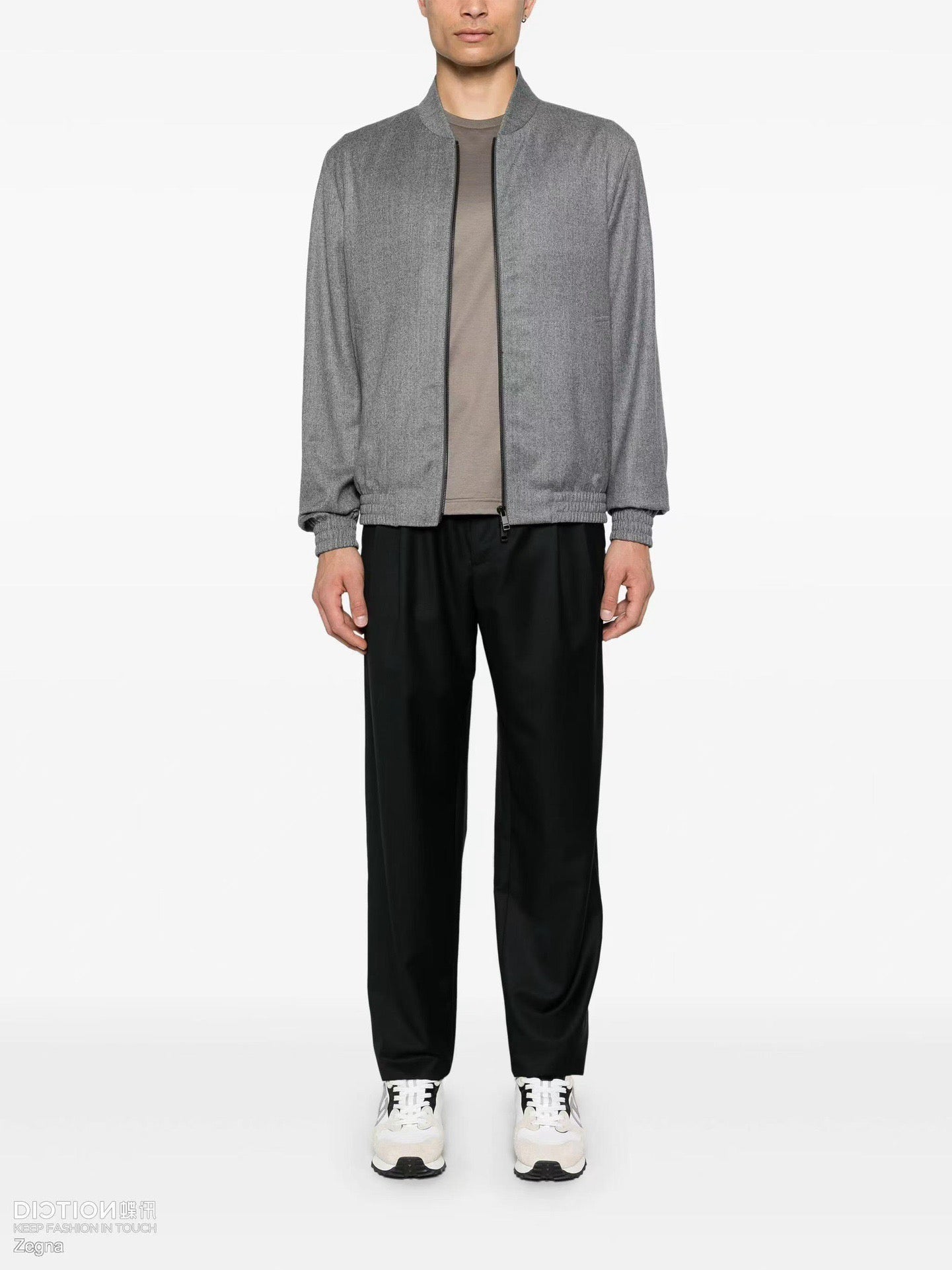 Nave and Light Gray Jacket