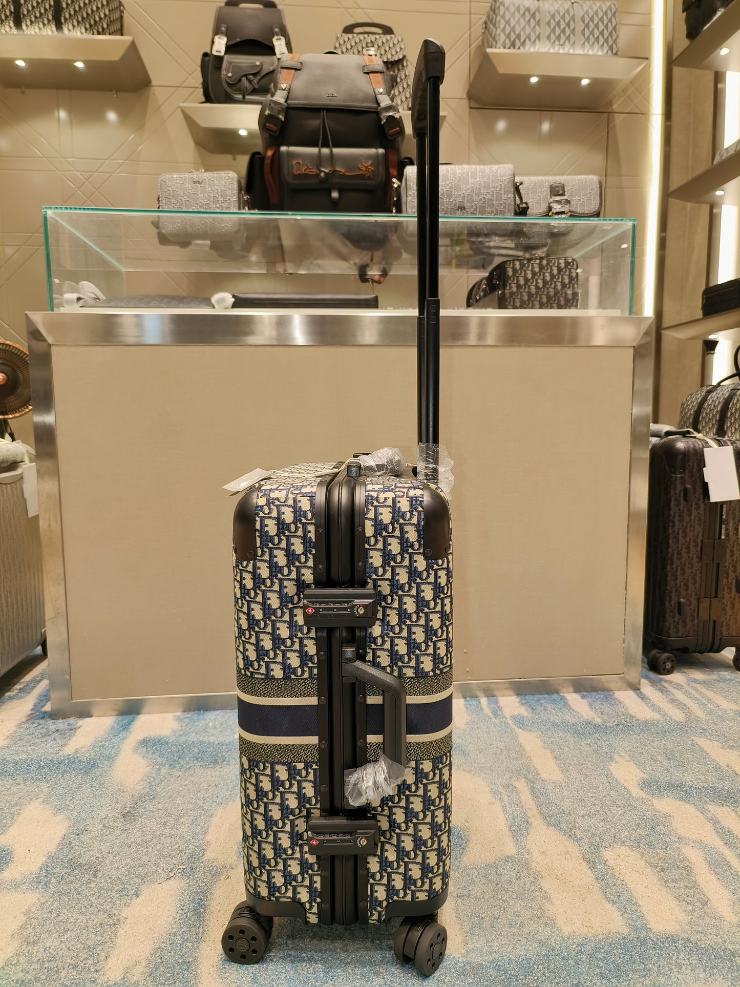 Black, Silver and Brown Suitcase