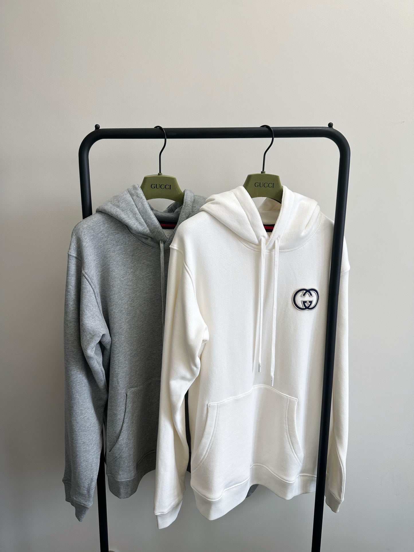 Grey and White Hoodie