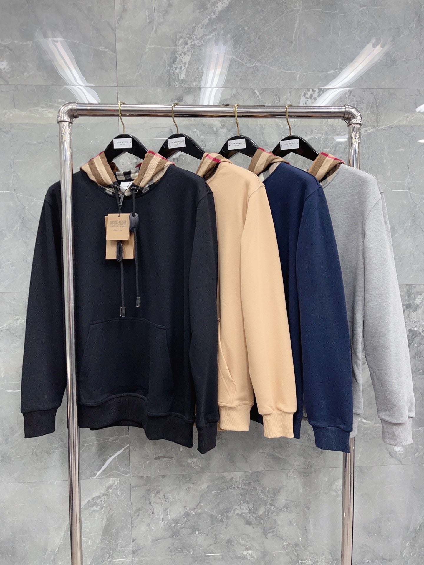 Black, Dark blue, Grey and Khaki Hoodie