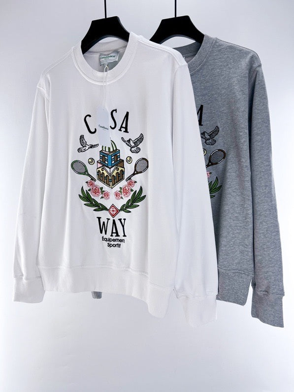 White and Grey Sweatshirt