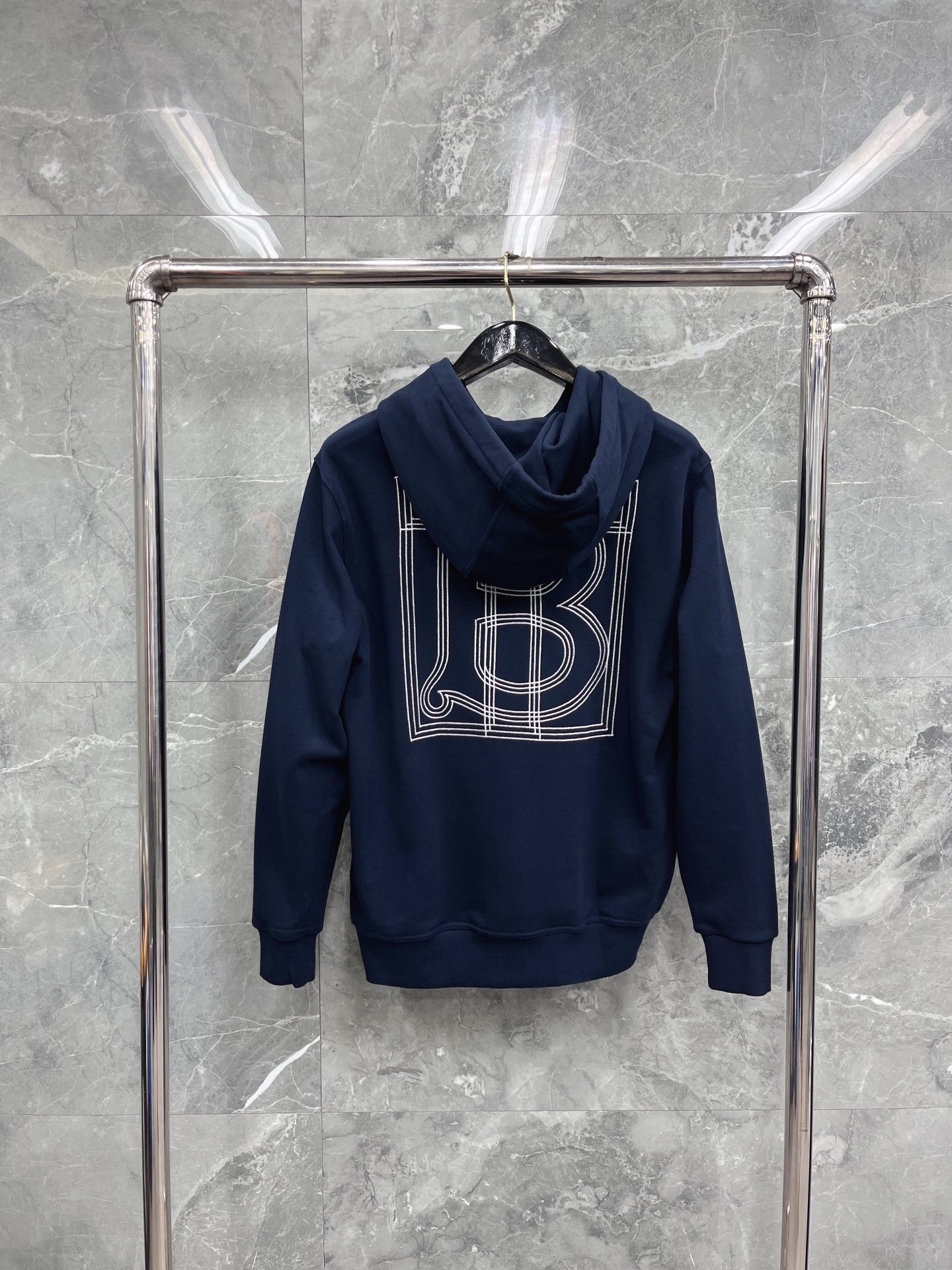 Black, Dark blue and Orange Hoodie