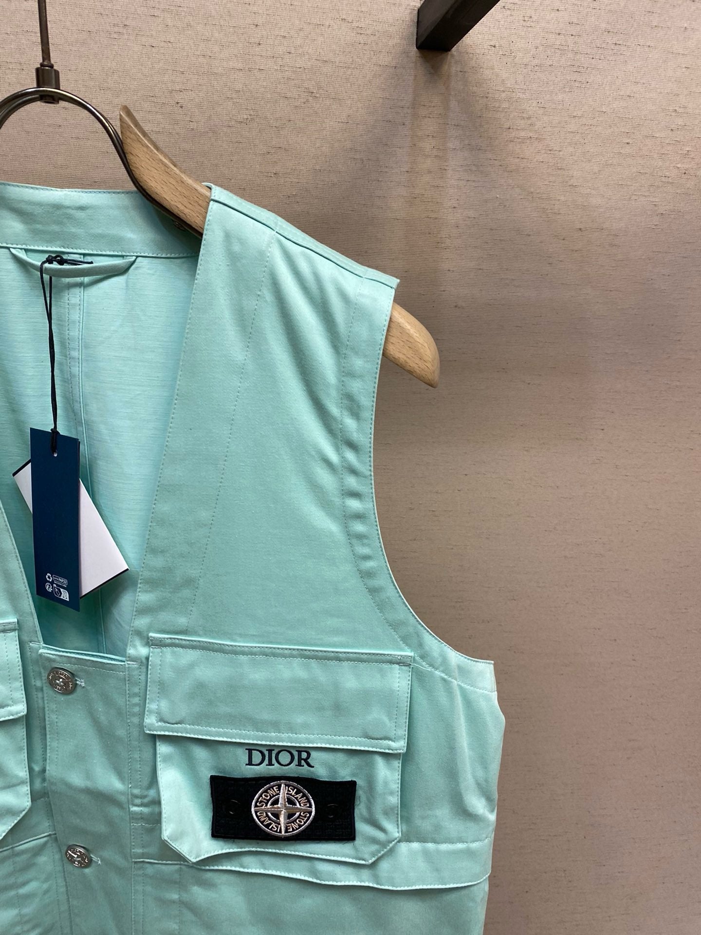 Sky blue and Pink Vest