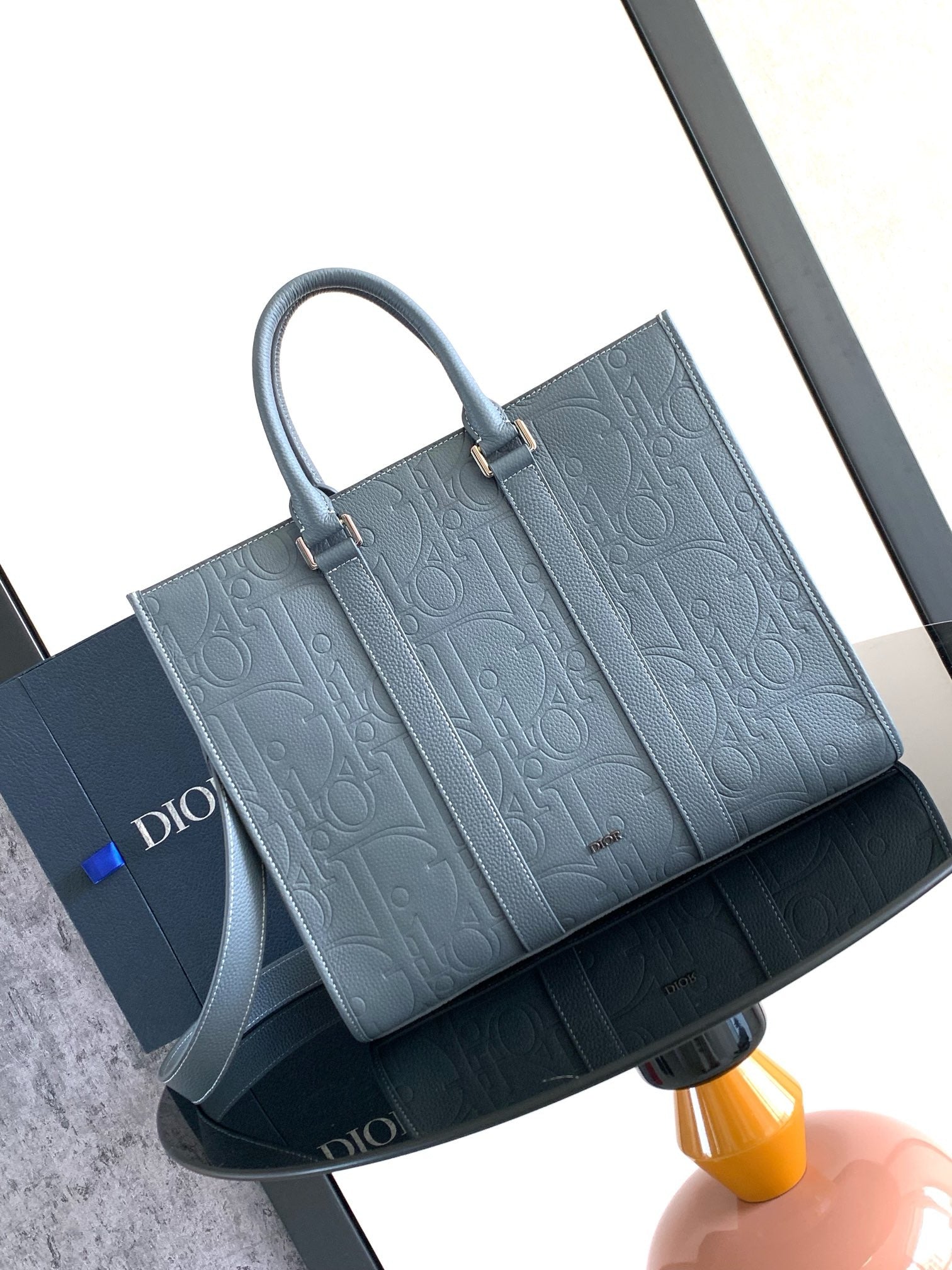 Grey Blue and Black Bag