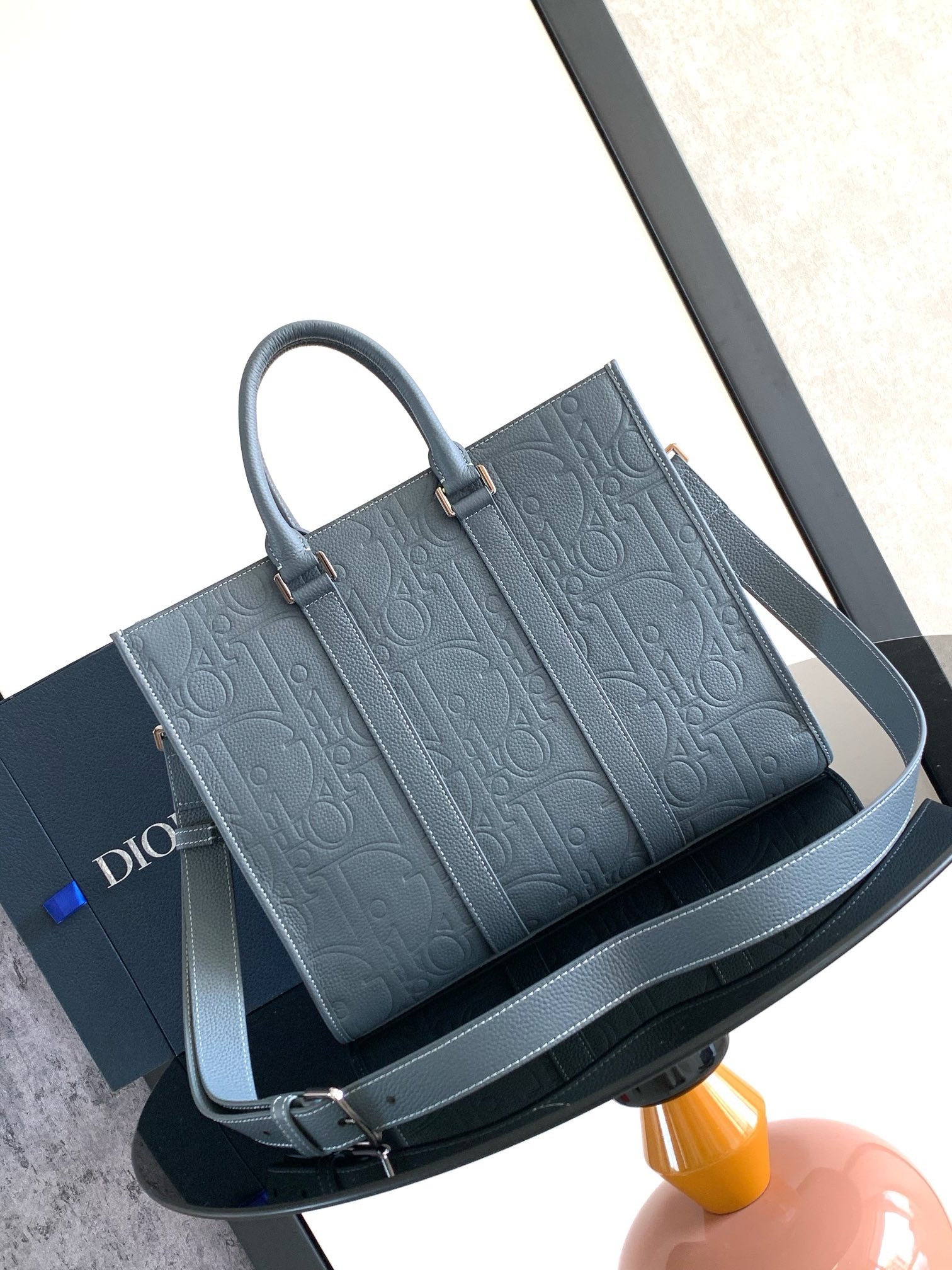 Grey Blue and Black Bag