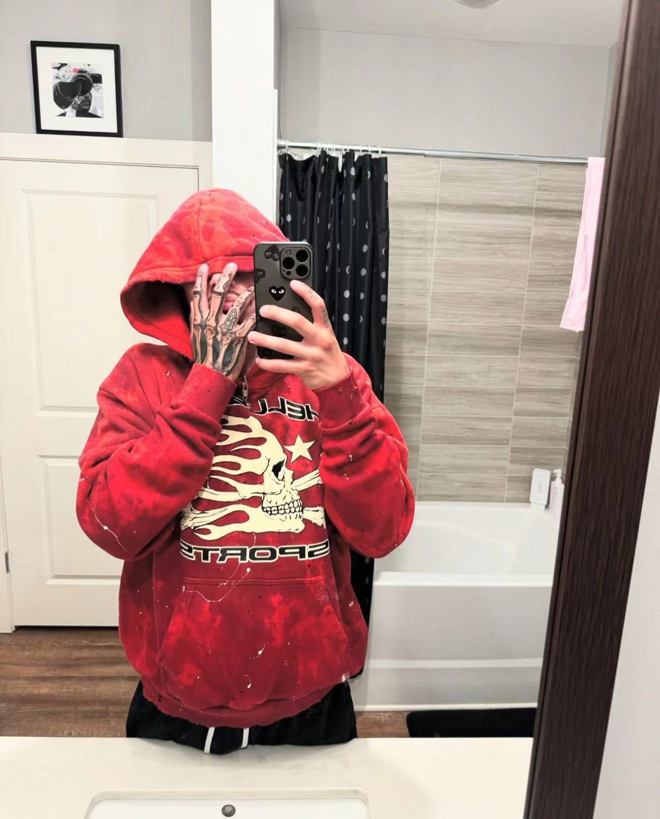 Dark red Hoodie