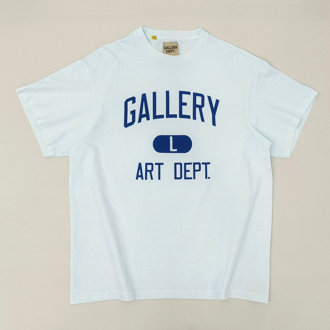 White, Navy blue and Ice blue T-shirt