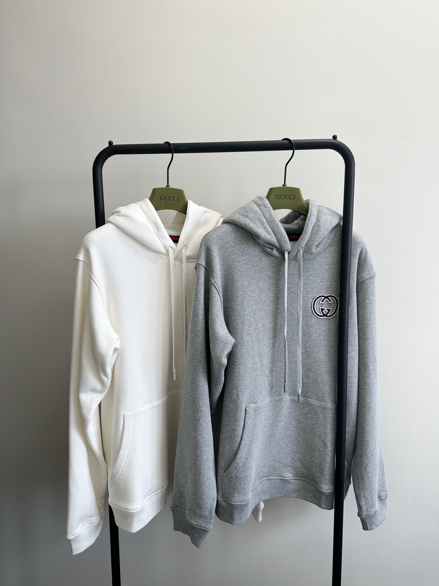 Grey and White Hoodie