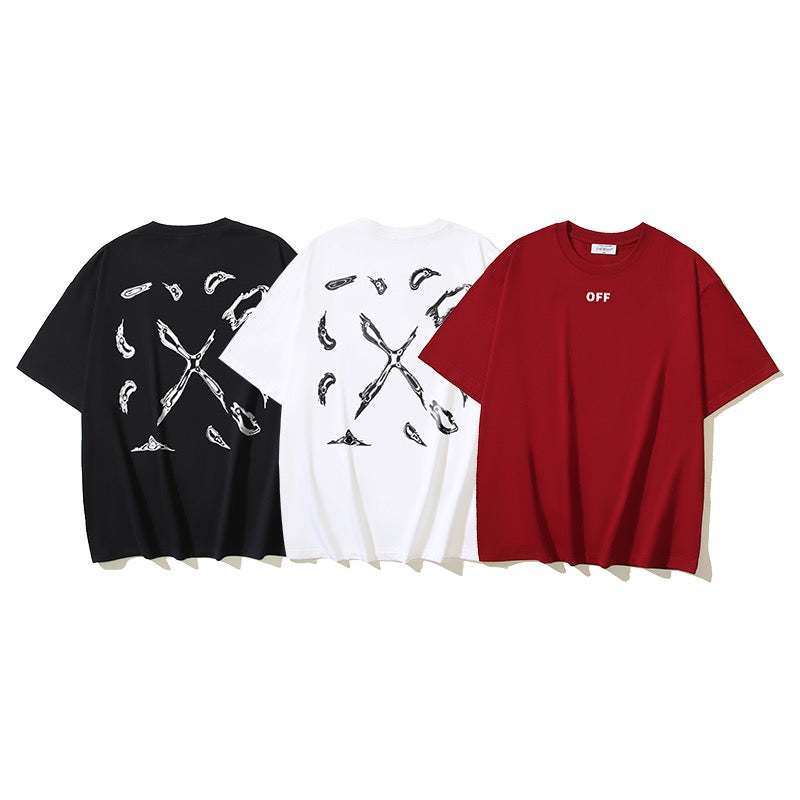 Red,Black and White T-shirt