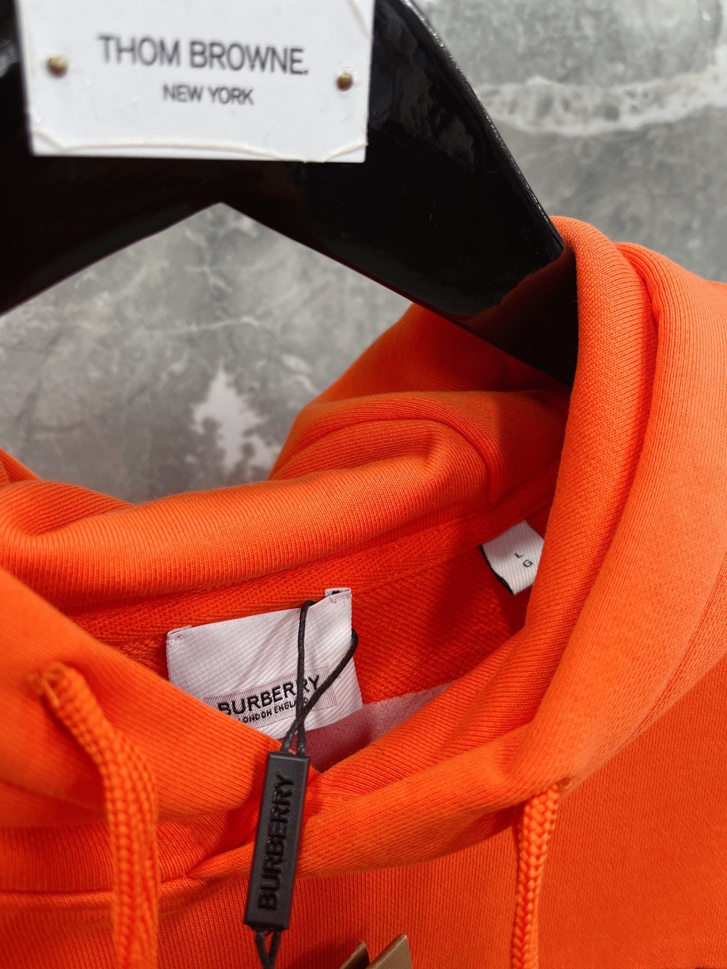 Black, Dark blue and Orange Hoodie