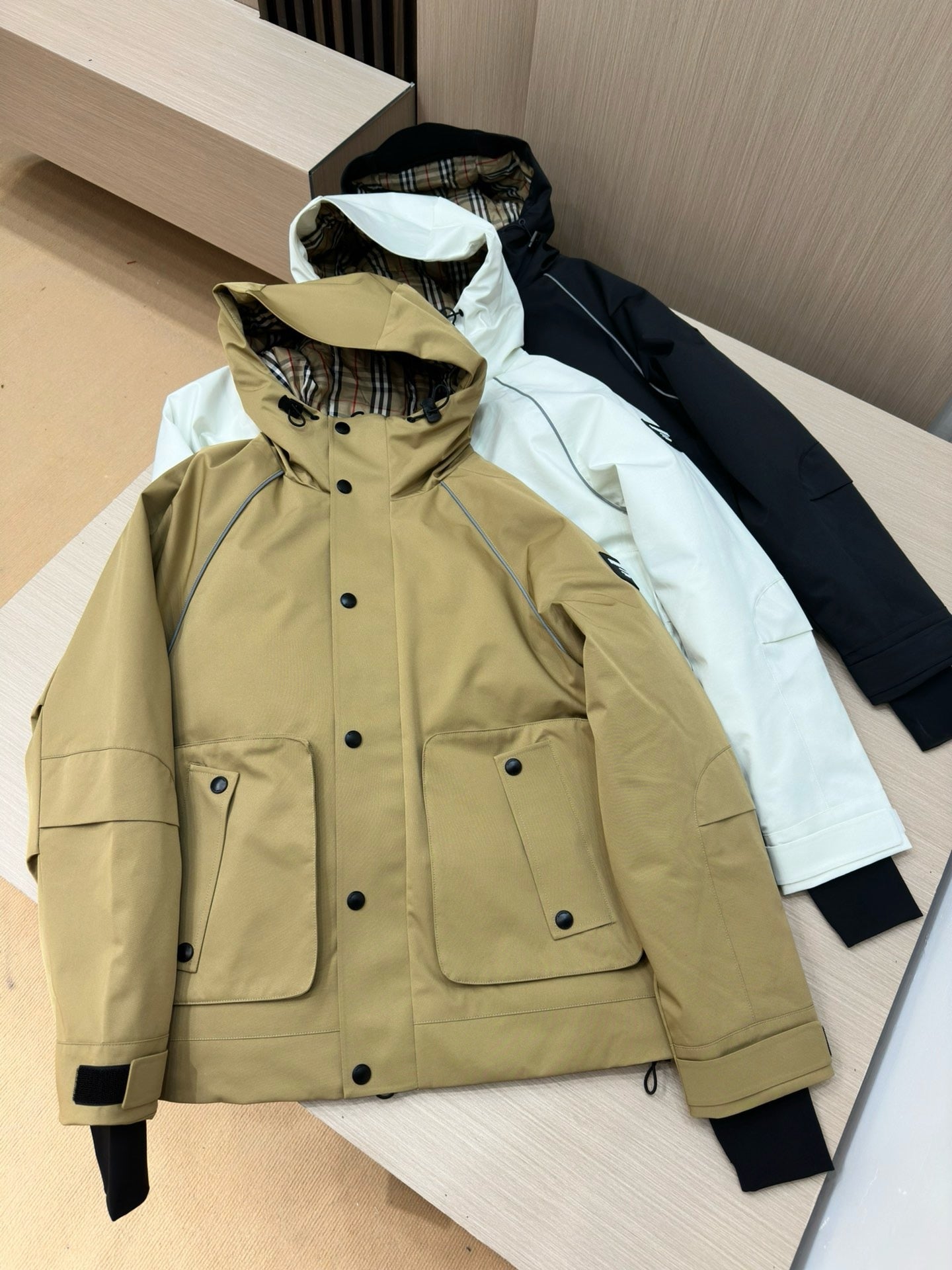 Black,Khaki and White Jacket